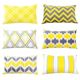 Теплый цвет желтый -разгрный геометрический диван подушка подушка 30*50/40*60/70 Офисная подушка подушки по талии