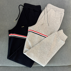 TB卫裤男束脚休闲裤潮牌条纹直筒宽松运动长裤春秋季男女同款九分