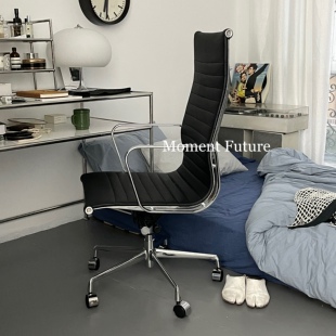 Moment Future依姆斯黑色办公椅高靠背设计师单人铝合金电脑椅子