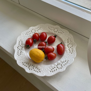 Moment Future法式田园复古咖啡盘子甜品碟子韩系复古中古风陶瓷