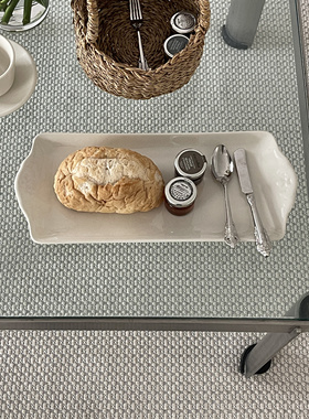 Moment Future复古感陶瓷餐具餐盘意面纯白薯条早餐长款Vintage