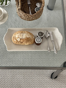 Moment Future复古感陶瓷餐具餐盘意面纯白薯条早餐长款Vintage