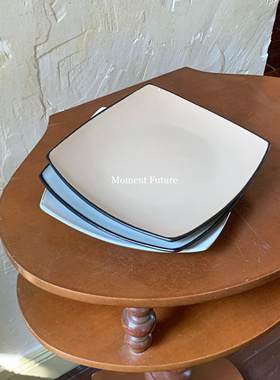 Moment Future复古陶瓷水果盘子套装菜盘创意盘方形简约甜品盘