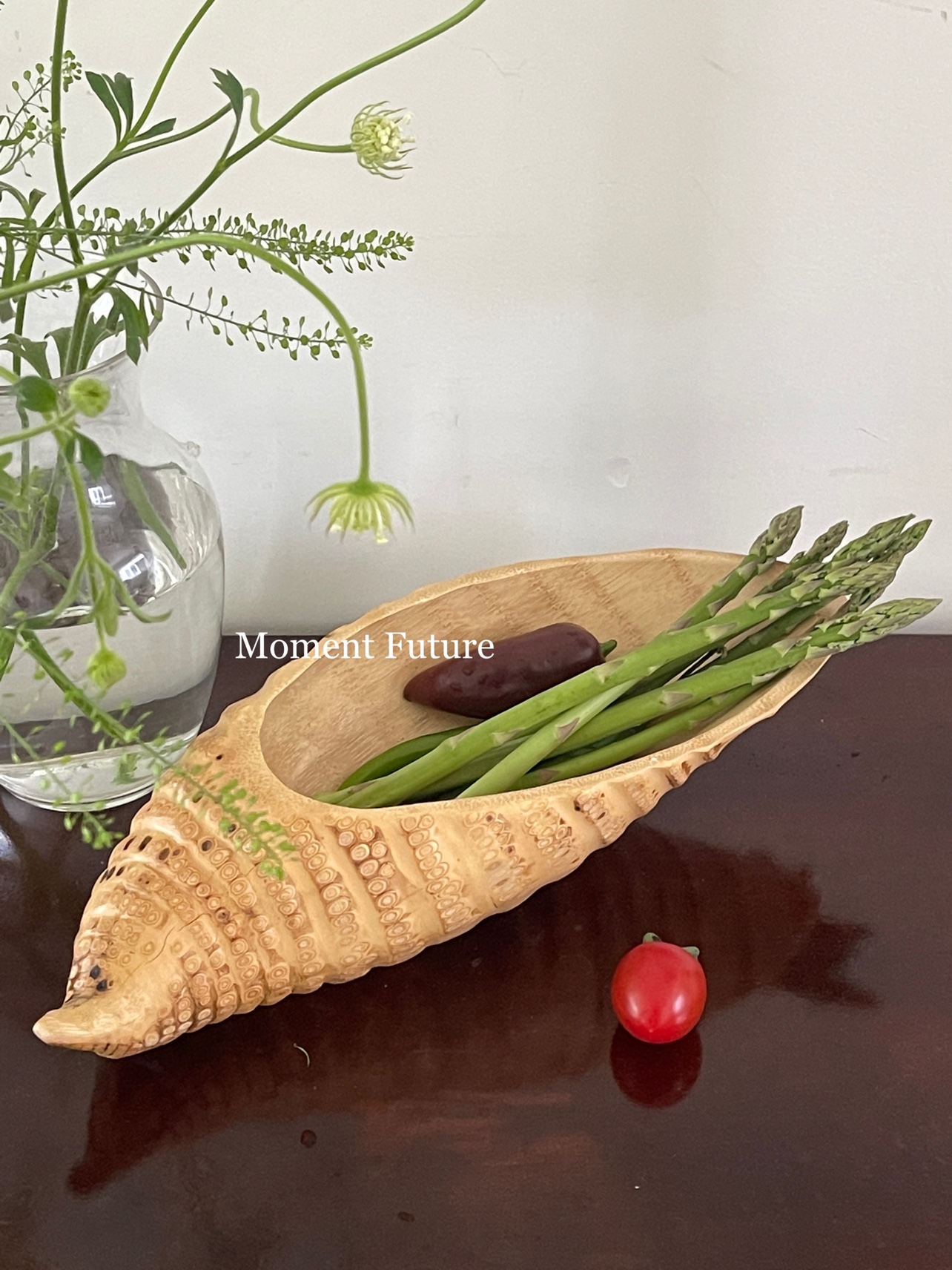 竹根中式复古蔬菜水果盘