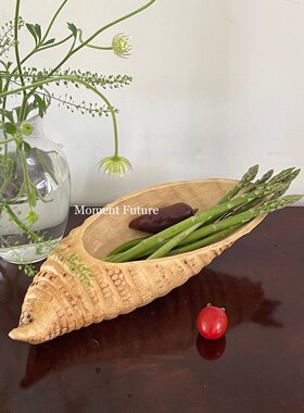 竹根中式复古蔬菜水果盘
