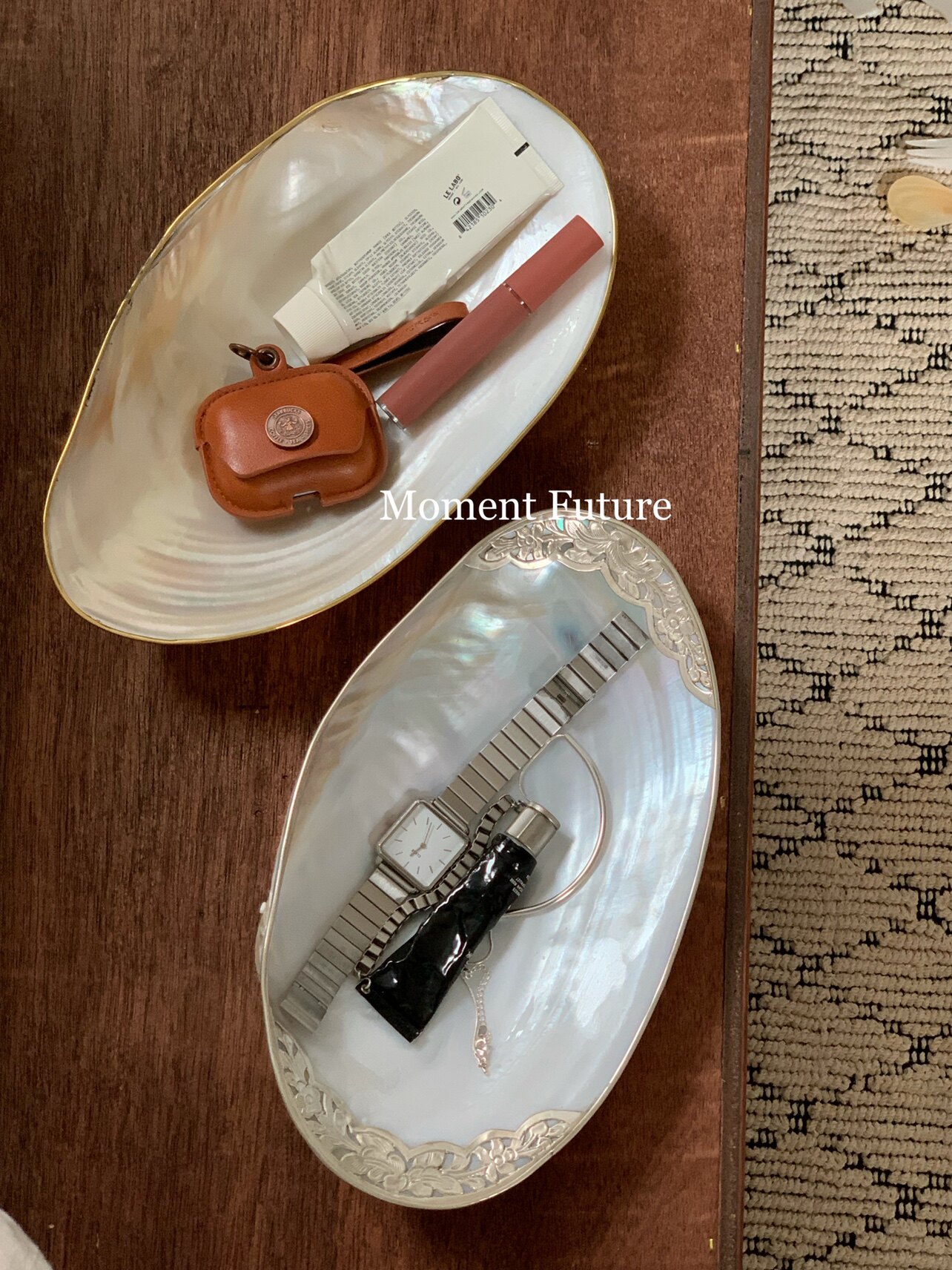 Moment Future复古摆件贝壳盘子饰品盘收纳陈列中古风碟子糖果盘