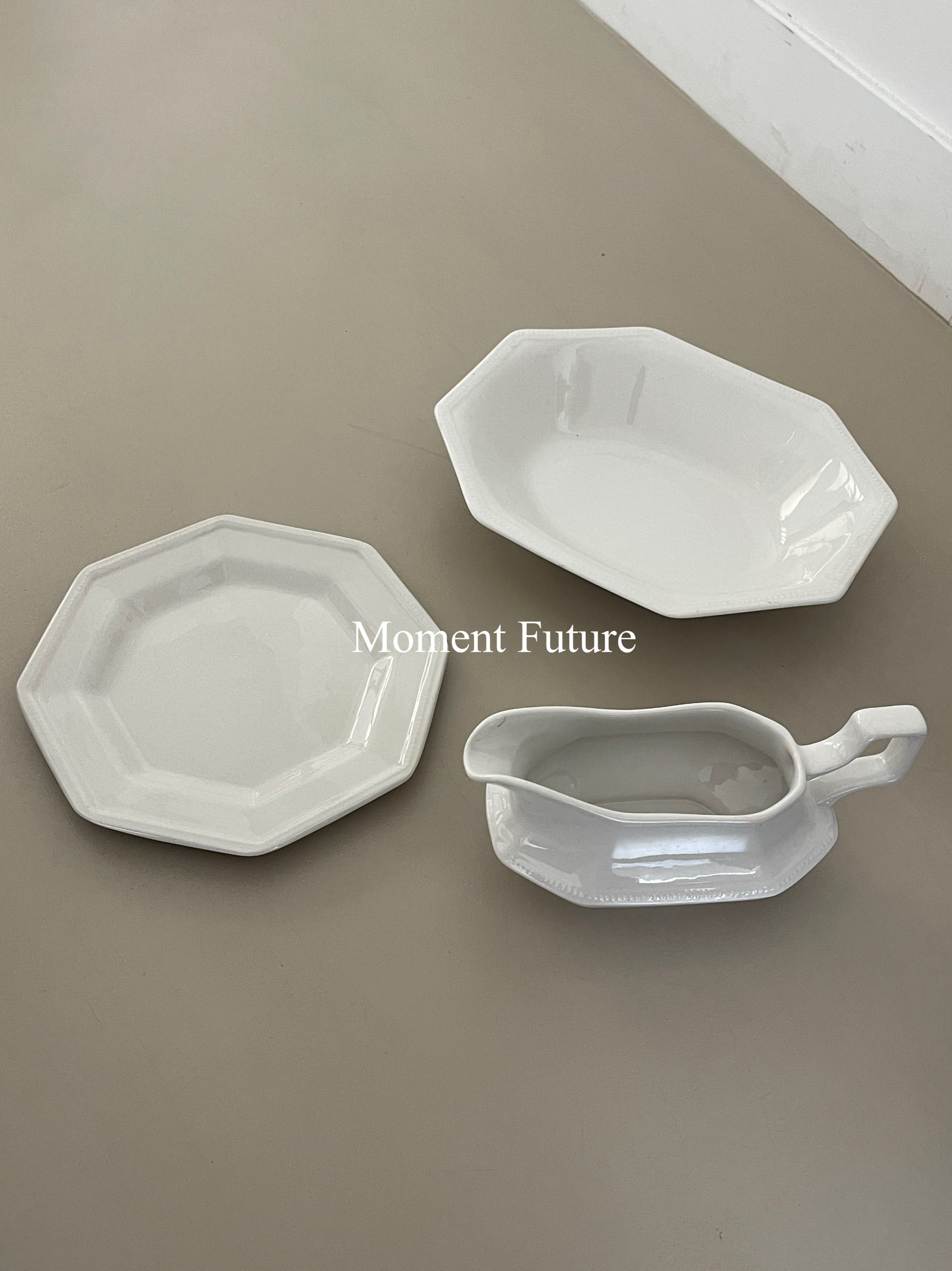 Moment Future简约复古感陶瓷餐具奶岗餐盘意面沙拉碗纯白碟子
