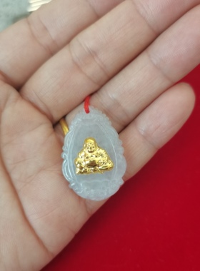 金镶玉佛挂件 项坠 小佛项链坠