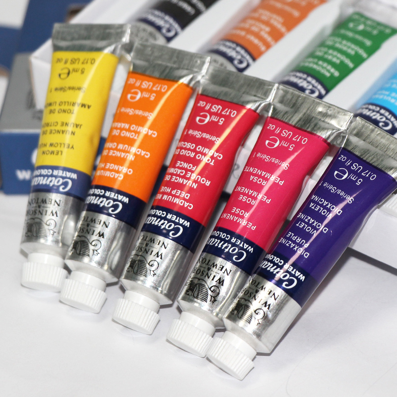 温莎牛顿歌文入门套装管彩小支5ML分装10色20色水彩颜料套装工具