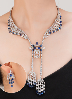 长款配饰高贵项链两件套饰品配饰