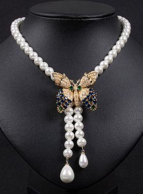 锁骨颈项链套装珍珠项链耳环韩版