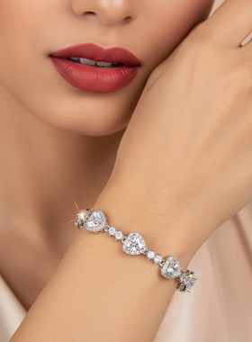 几何心型爱心手链欧美女手链手饰