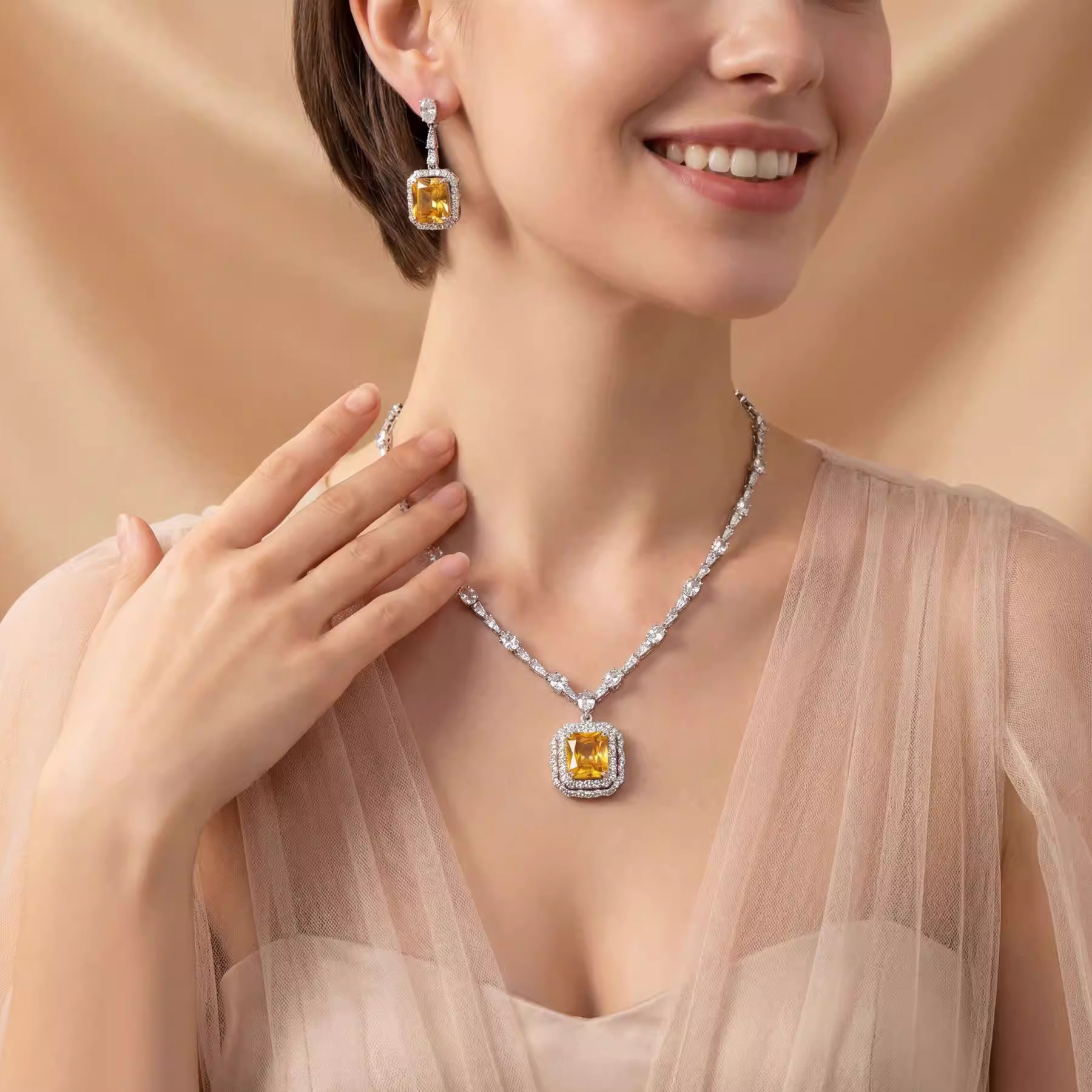 休闲百搭显瘦女吊坠耳环套装饰品