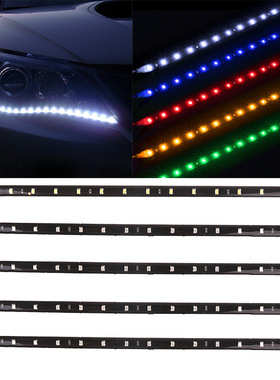 30cm LED贴片灯带12V 15SMD 3528硬板尾灯软灯条汽车装饰1210