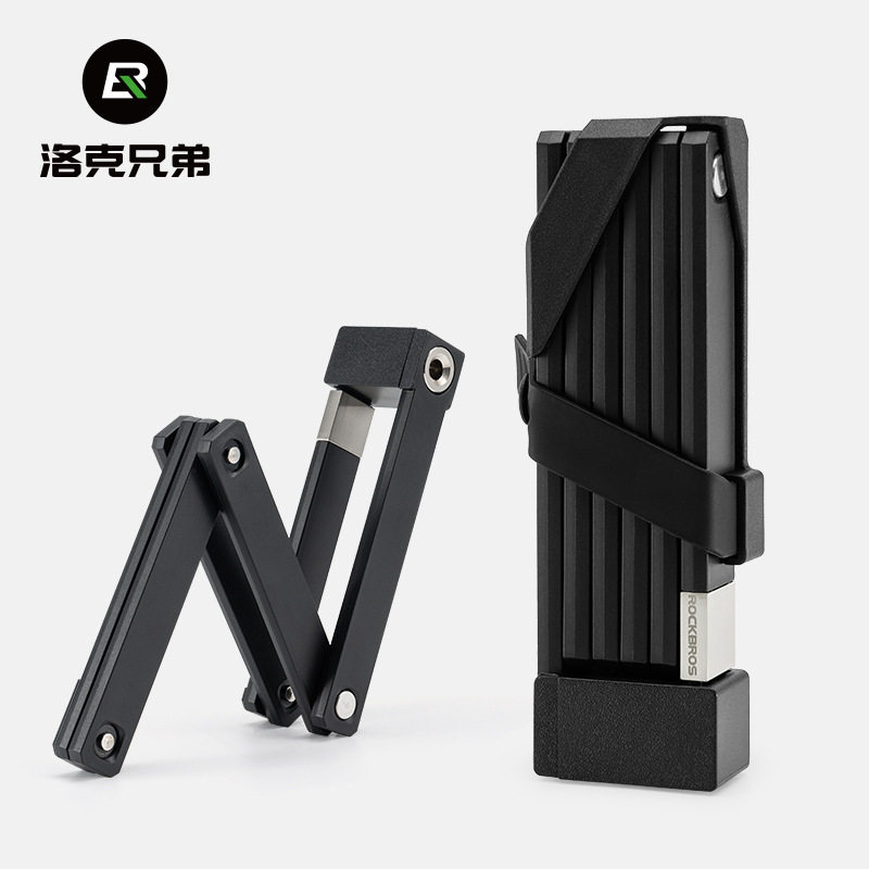 洛克兄弟自行车锁山地公路车便携折叠锁电动车电瓶车摩托车防盗锁