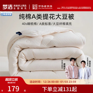 梦洁25新品 A类大豆纤维被子冬被加厚保暖棉被芯春秋夏凉被