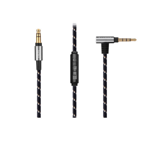 漫W688BT W800BT步者 W830BT 带麦克风 编织尼龙镀银 耳机升级线
