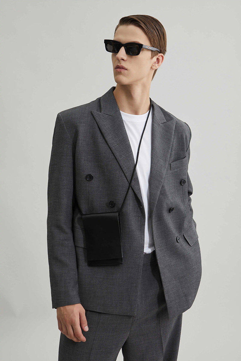 gssu新款原创设计灰色西装外套