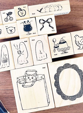 KODOMO木头印章I LOVE STAMP 2025新款熊猫甜筒烟花刨冰炸虾妖怪