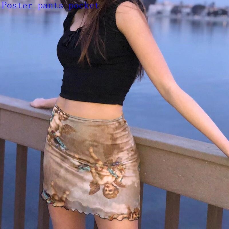 天使印花連衣裙短裙Angel print dress skirt在類目 女裝/女士精品, 半身裙中 - 來自Buy2taobao.com提供專業的淘寶代購服務