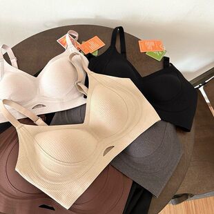 秋冬新款 固定杯细肩带果冻文胸 2305暖肌提拉软支撑美背镂空一片式
