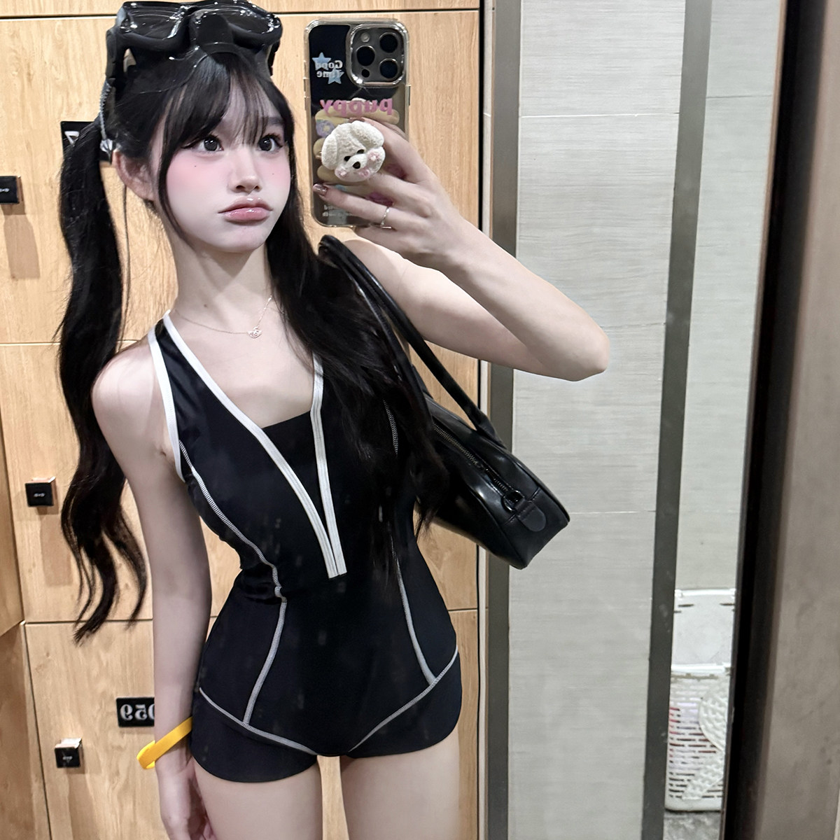 专业风格女竞技连体泳衣显瘦高弹
