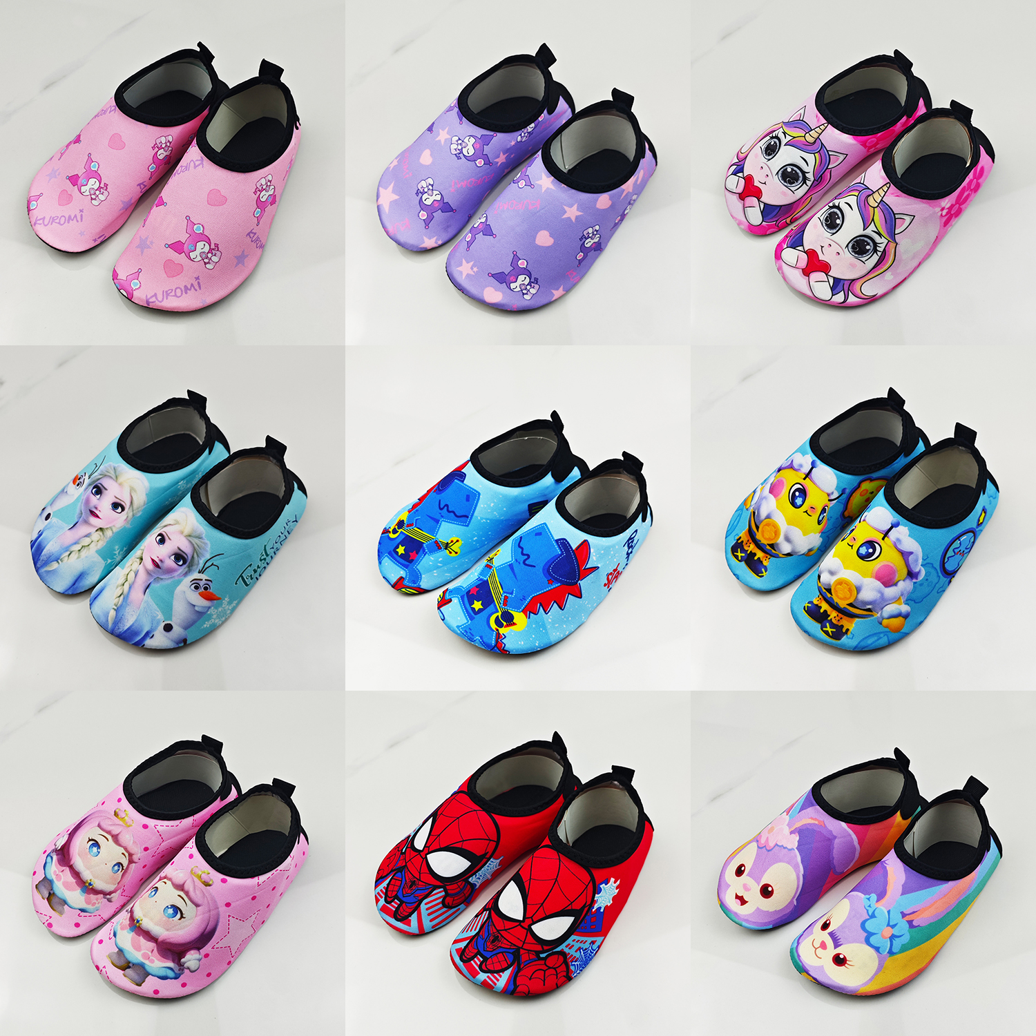 新款儿童沙滩鞋卡通可爱印花防滑防割速干漂流水上乐园软底鞋袜