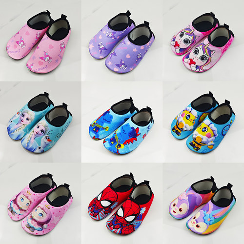 新款儿童沙滩鞋卡通可爱印花防滑