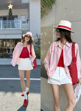 MADEIN OST-2026年早春天丝极简休闲刺绣蝴蝶结长袖衬衫女91091