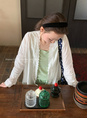 peanut花生家-26年夏上新系带开衫度假小衫(法式重工衬衫)1502