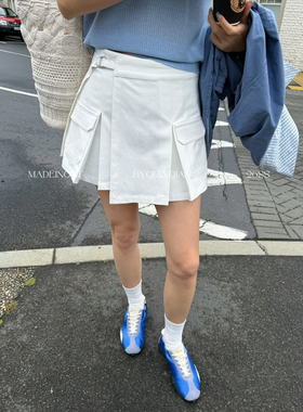 MADEIN OST-2026年休闲早春工装口袋甜酷不对称裙裤短裙女91306