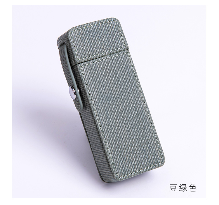 新款条纹pu皮质按扣翻盖细烟20