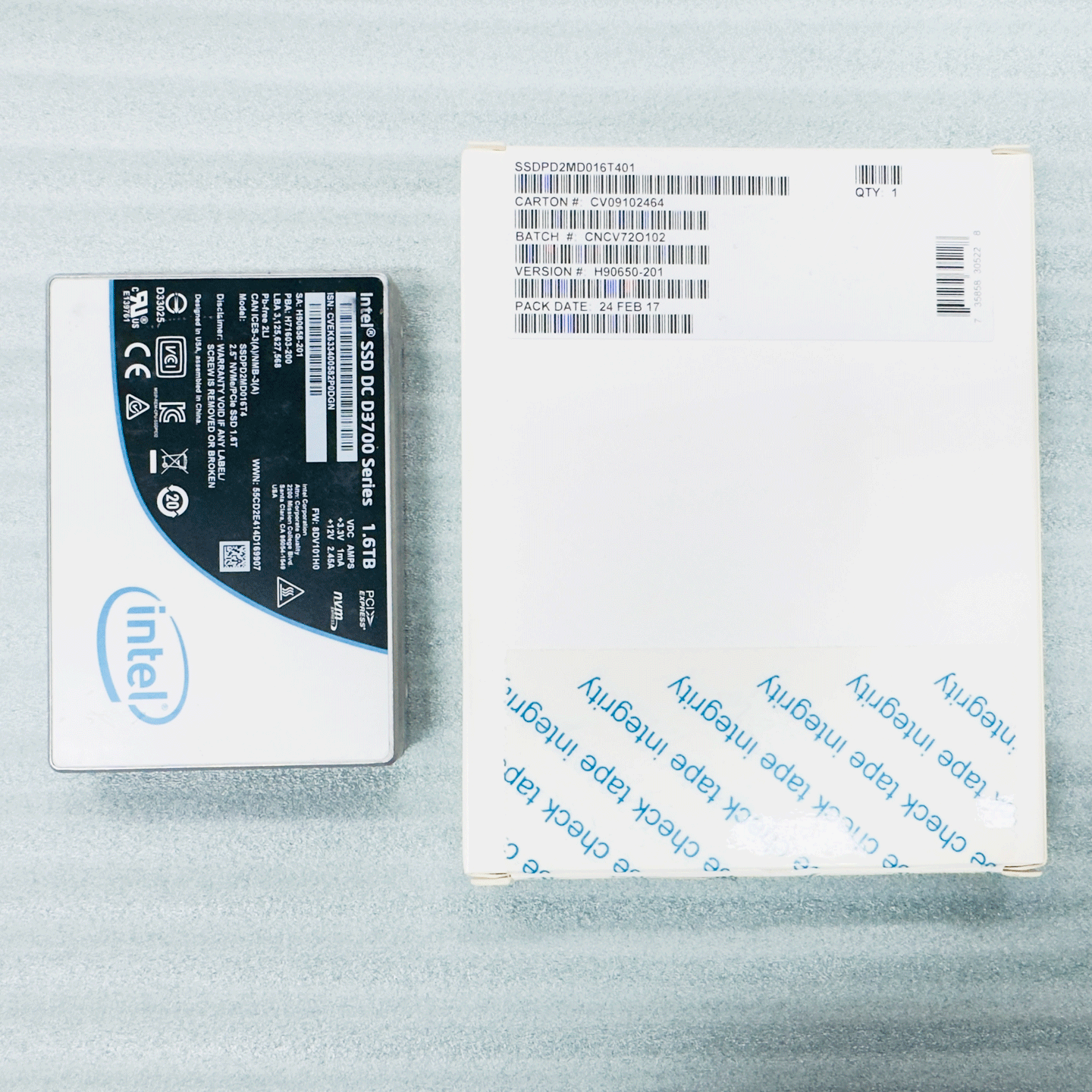 Intel  D3700 1.6T nvme u.2 2.5寸 固态硬盘企业级SSD拆机固态