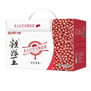 1L装可口可乐粗粮王美人红豆谷物浓浆代餐饮品 1000ml*6盒原中绿