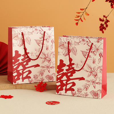 结婚伴手礼手提袋高级感喜糖袋子