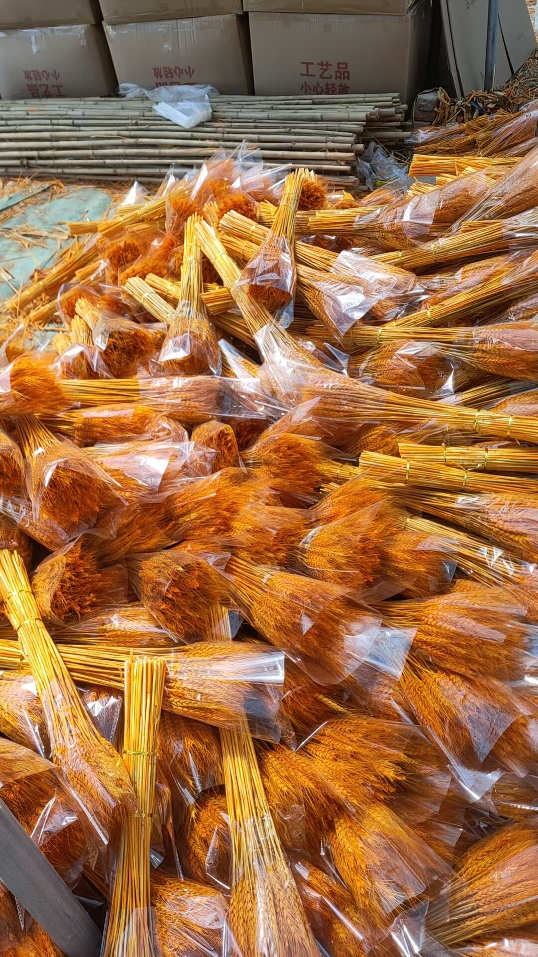 黄金麦穗干花开业花蓝整箱批发
