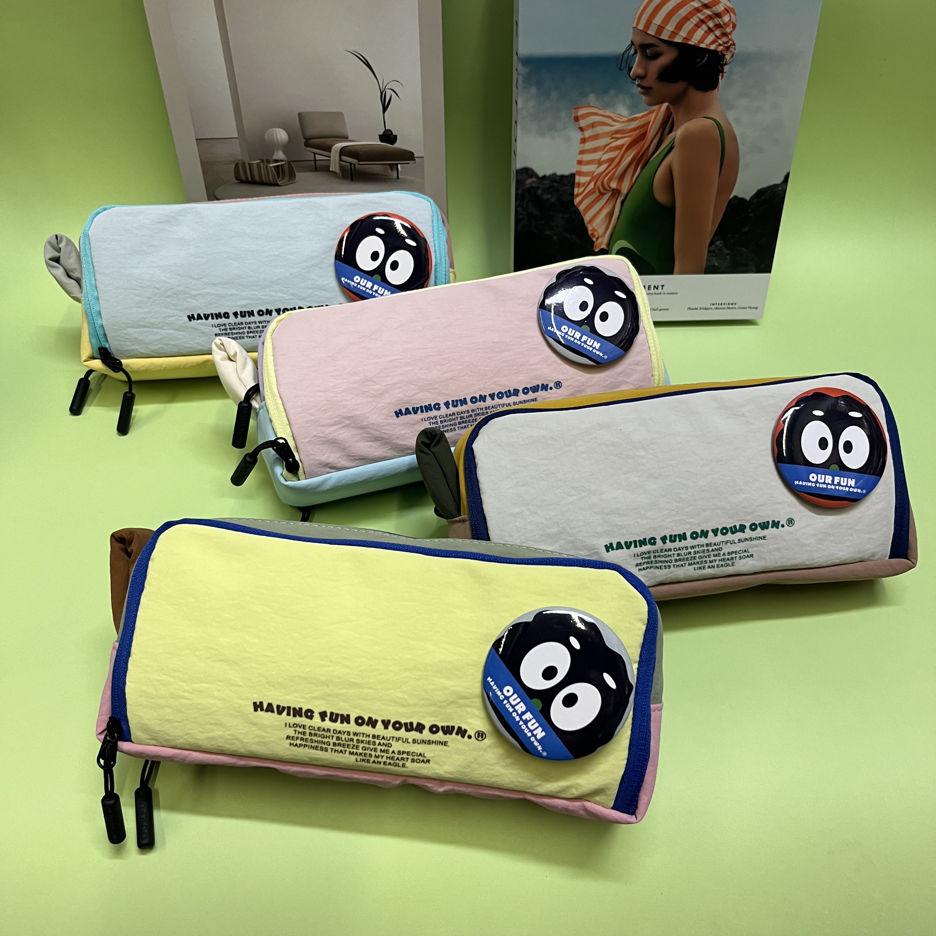 凡希新款笔袋ins大容量高颜值可爱卡通学生文具盒铅笔盒简约百搭