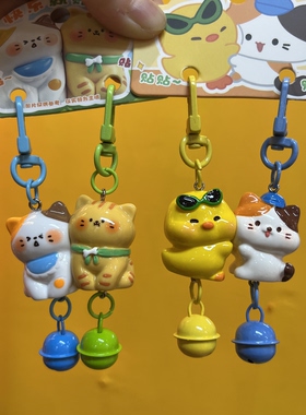新款小鸭小猫对装磁吸贴贴情侣挂件好朋友挂件磁吸公仔钥匙扣挂饰