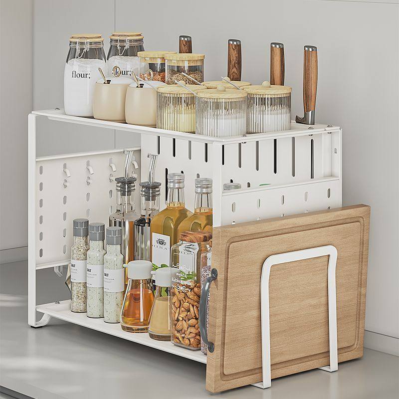 厨房置物架台面调味料收纳盒刀架菜板架一体多功能油盐酱醋瓶架子,厨房/烹饪用具,调料置物架,淘宝优惠券,粉丝福利购,淘宝优惠卷