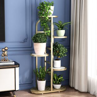 花架子客厅落地式阳台花盆置物架新款多层铁艺轻奢绿萝植物摆放架