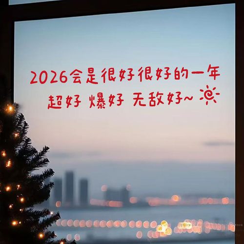 新年过节祝福文字装饰贴纸玻璃