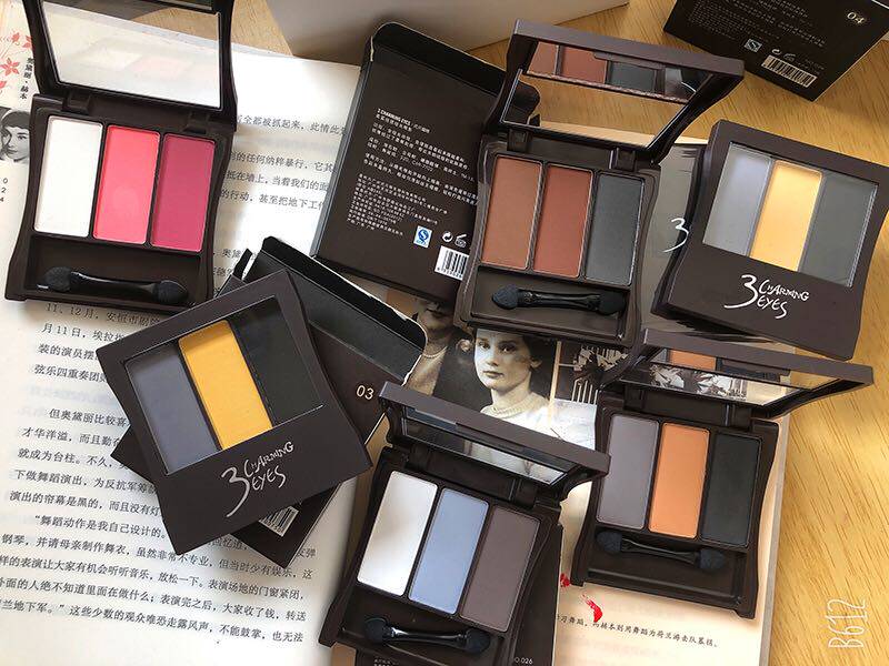 三只眼外贸好货 哑光三色眼影
