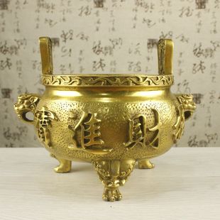 铜香炉摆件家用供奉佛具香薰炉三脚铜鼎家居供佛