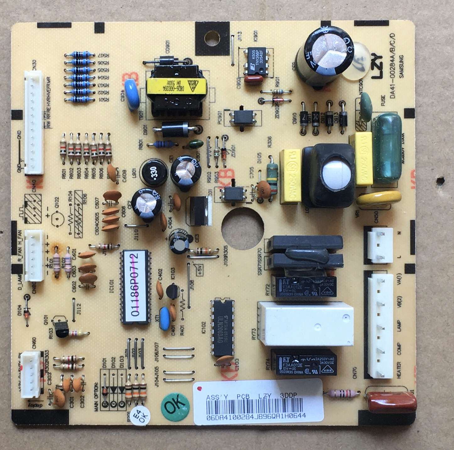三星冰箱BCD-252MJG/MJV 主板 DA41-00284J/A/C/B