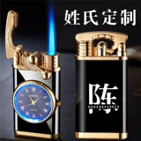 Электронные часы, защитная ветрозащитная зажигалка, мужской креативный трендовый циферблат, подарок на день рождения