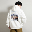 百搭重磅休闲上衣 秋冬季 FPASCA国潮美式 复古字母印花连帽卫衣男款