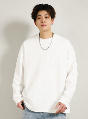 FPASCA春高品质重磅长袖T恤宽松纯棉美式痞帅潮牌高街打底衫新款