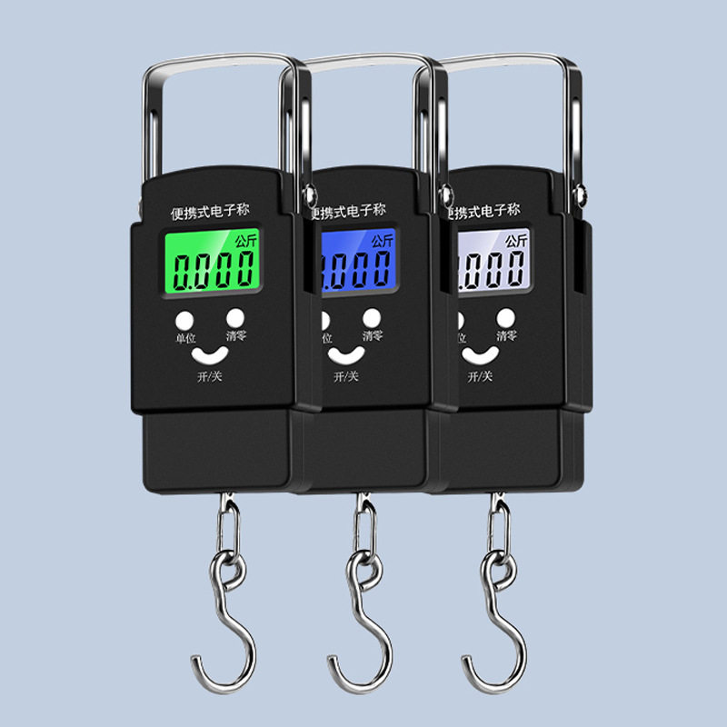 398包邮升级带卷尺背光手提便携式挂钩秤快递称背光葫芦电子称50k
