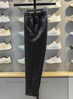 李宁男子卫裤2026春季新款健身系列舒适针织直筒运动长裤AKLW039