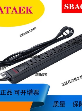 PDU机柜SBAC01配电单16A防雷防浪涌8位10A插排P-R16-8GB-PT